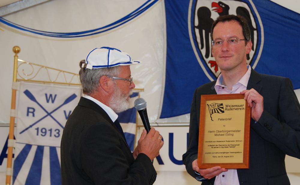 Patenschaft des Boots 'Mainz', Ludwig Dürsch und Michael Ebling
